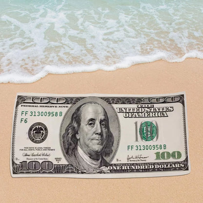 70x140cm European and American Dollar Beach Towels, Digital Printed Large Towels, Bath Towels, Ultra-Fine Fiber Absorbent Towels