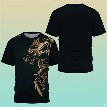 New Hot 3D Printing Boutique Table Tennis Shirt Training T-shirt Sweat Absorption Comfortable Top Badminton Sport Round Neck O N