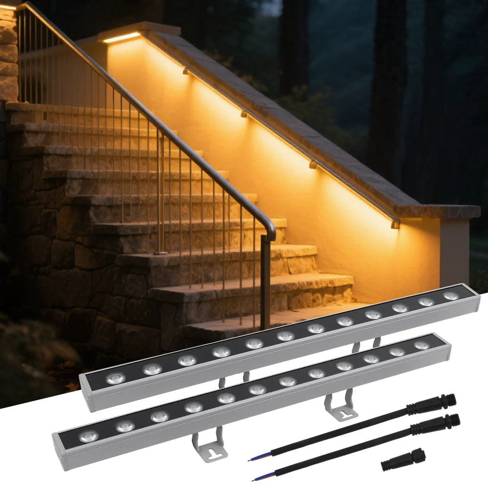 Outdoor Waterproof Wall Lamp Modern Wall Washer LED Lamp Warm White Aluminum IP65 220V Hotel Canteen Balcony Exhibition Light