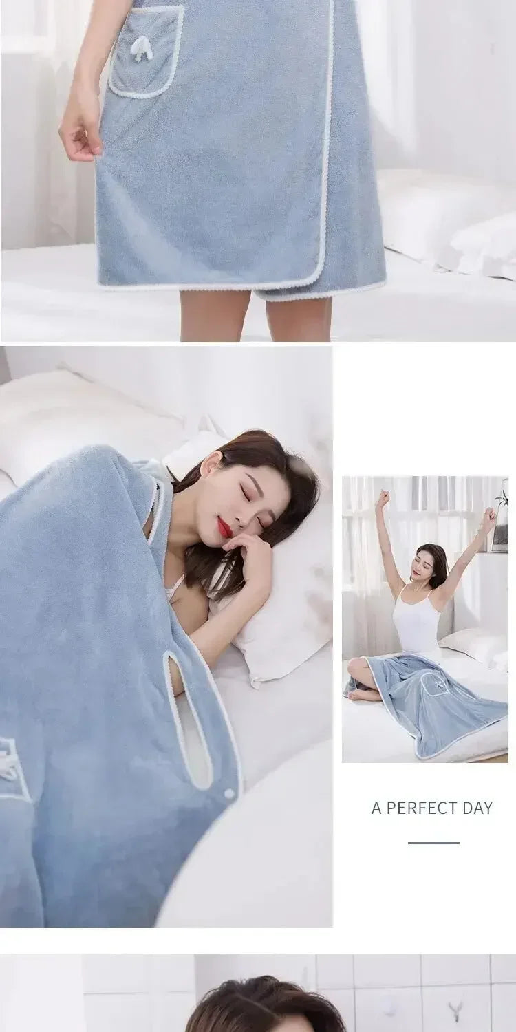 Womens Bath Towels Girls Wearable 135*80Cm Fast Drying Bathing Beach Spa Bathrobes Wash Clothing, Shower Bath And Gym Towel