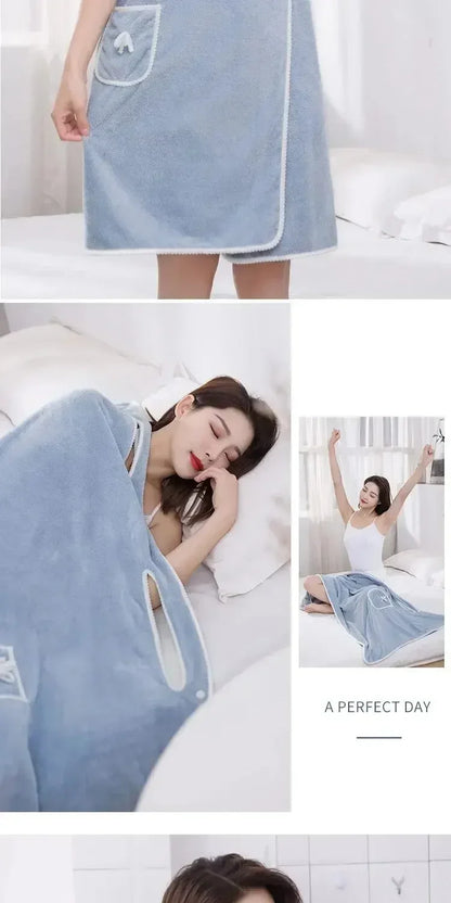 Womens Bath Towels Girls Wearable 135*80Cm Fast Drying Bathing Beach Spa Bathrobes Wash Clothing, Shower Bath And Gym Towel