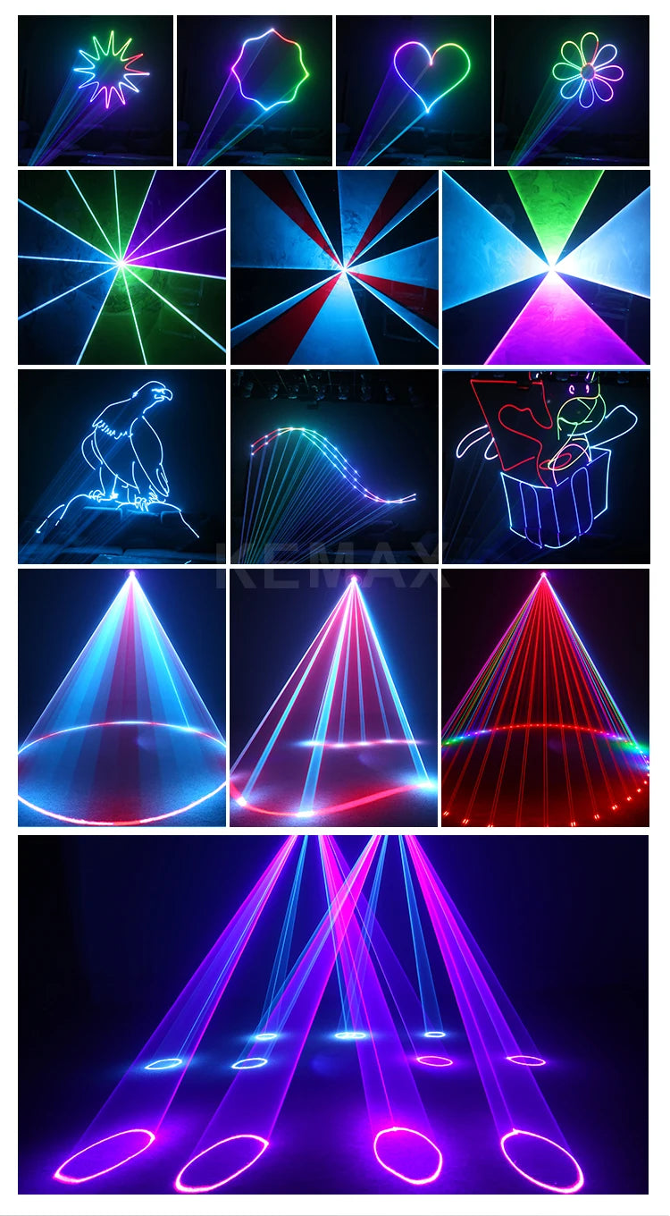 4W 6W Bluetooth Lazer Light APP Control Animation DMX Beam Scanner Laser Cube DJ Projector Stage Lights For Nightclub Party Bar