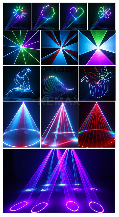 4W 6W Bluetooth Lazer Light APP Control Animation DMX Beam Scanner Laser Cube DJ Projector Stage Lights For Nightclub Party Bar