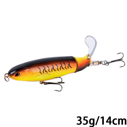 Goture Whopper Popper 10cm/11cm/14cm Topwater FIshing Lure Blowups Pike Baits Rotating Tail Fishing Tackle Crankbait Wobblers