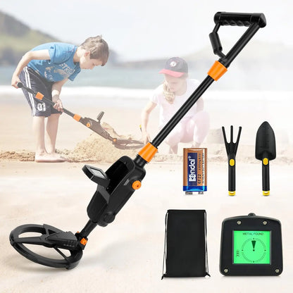 LCD Display Metal Detector,Lightweight Metal Detector Waterproof Search Coil,High Precision Metal Detector for Kid Beginner