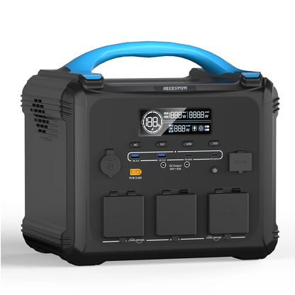 Portable Necespow S1210/S2000 2000W Power Station 3000W Peak, 1102.5Wh LiMnFePO₄ Battery MPPT Solar Generator, for Home Backup Outdoor Camping Mobile Power
