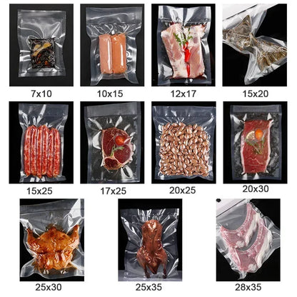 Vakuumpåsar för Mat – 100-pack i flera storlekar