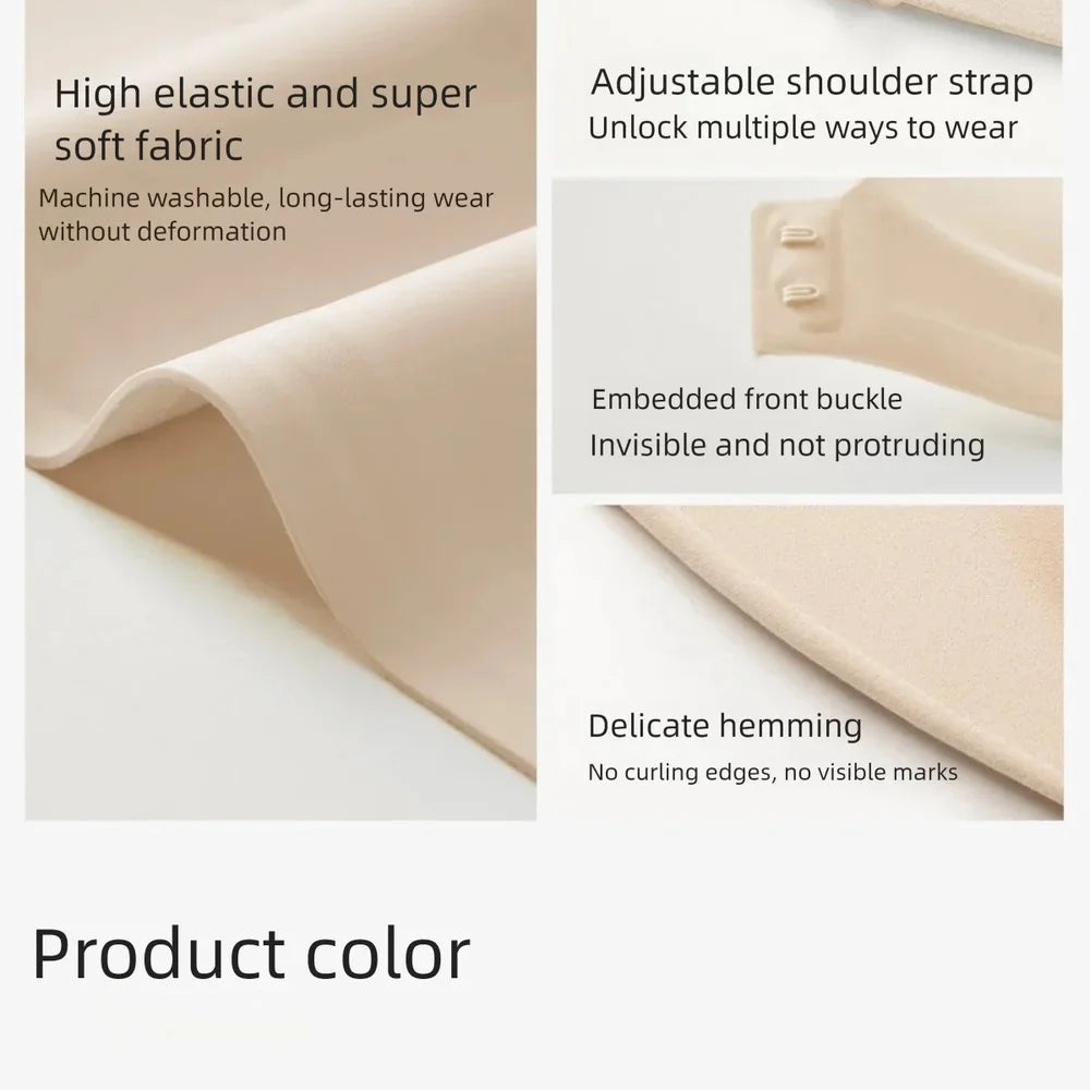 Dam KUCLUT Issilke Shapewear BH – Sömlös Push-up Trådlös Magkontroll Kylande Osynlig, Svart & Hudton 70–85 A–C