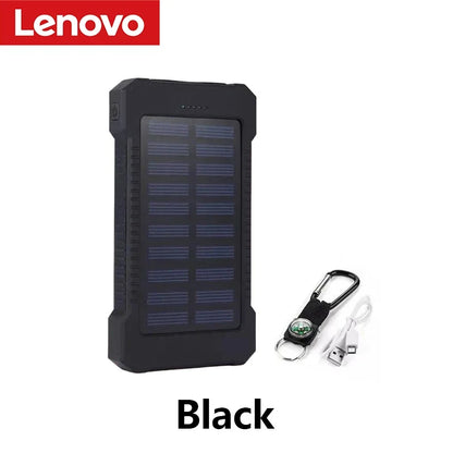 Lenovo 500000mAh Solar Power Bank Portable Large Capacity Super Fast Charging External Battery for iPhone Outdoor Emergency