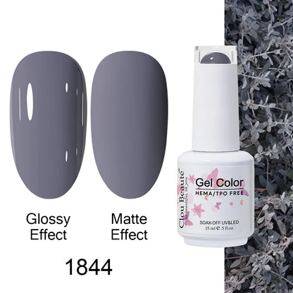 Clou Beaute Gel Nail Polish Neon Brown Royal Blue Red Green Pastal Nude Nail Art Varnishes Gel Lacquer Top Coat UV Gel Nail
