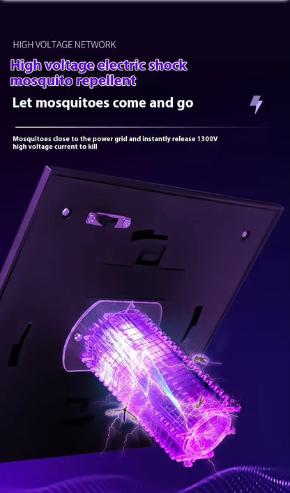 Solar and Electric Shock Mosquito Repellent Lamp Waterproof Bug Zapper 2Mode LED Light for Outdoor Garden Lawn Camping Villa Use