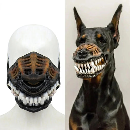 Dog Mouth Mask Padded Latex Rubber Dog Muzzle Halloween Movie & Tv Headdress Latex Props Animal Weird Masks