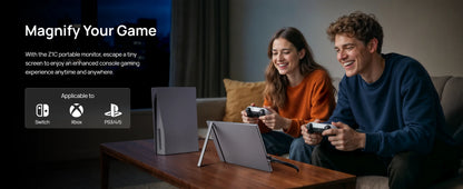 ARZOPA 16.1 inch 1920×1080 Portable Monitor HDR10 60HZ 100% SRGB External Second Screen for Laptop, PC, PS5, Mac, Xbox-Z1C Grey