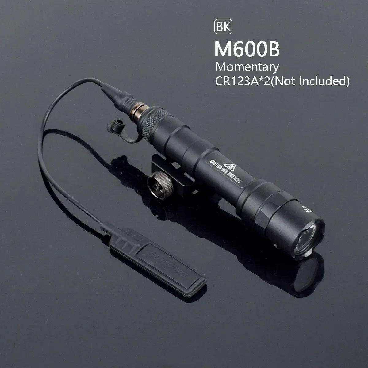 Taktisk M600 Vapenlamp med Tryckströmbrytare för 20 mm Skena