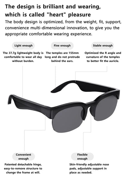 Lenovo AI Smart Glasses AI Translation HD Hands-Free Calling AI Chat Logging Music Playback 8K Smart Sunglasses NEW