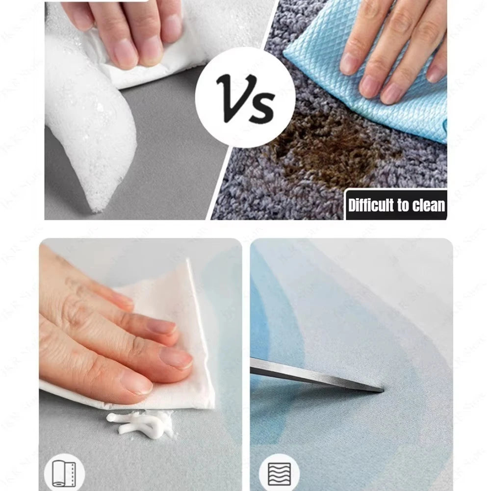 Diatomaceous Earth Bath Mat Ultra Absorbent Non Skid Rapid Drying Soft Floor Mat for Bathroom Shower Laundry Bedroom Kitchen RV
