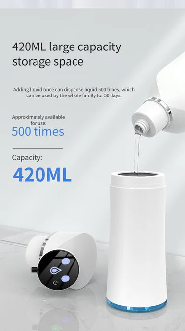 USB Rechargeable Automatic Foam Soap Dispenser Infrared Sensor 3 Speed Adjustable Touchless Hand Wash Pump for Bathroom Kitchen