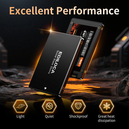 Ediloca ES106 M.2 SATA SSD 6Gb/s NVME 550 MB/s 3D NAND TLC Internal Hard Drive for Ultrabooks Tablet Computers and Mini PCs