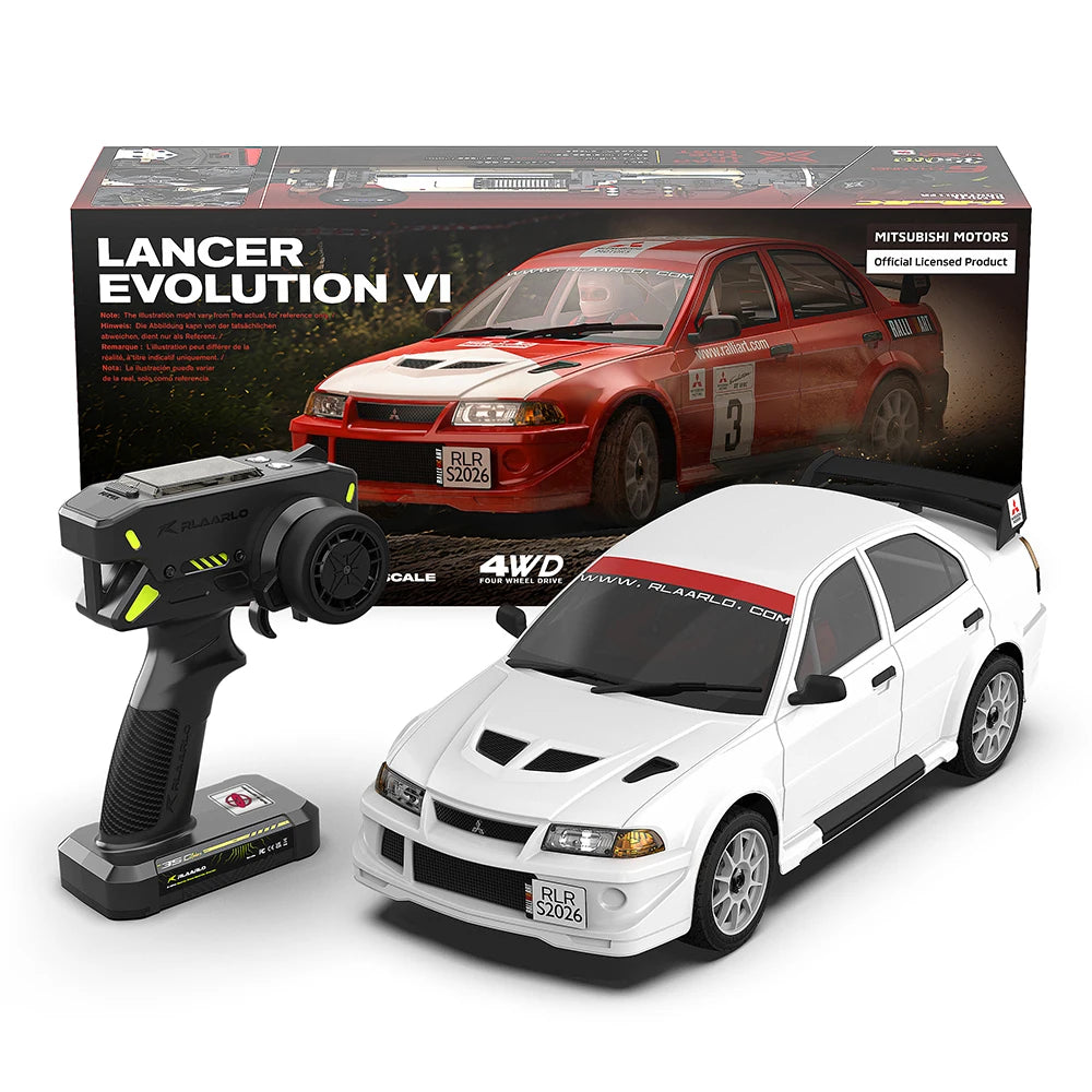 1/7 RC Rally Car 4WD For Mitsubishi Lancer EVO 6.5 Competition Grade Brushless High Speed RTR Remote Control Racing Vehicle