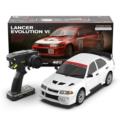 1/7 RC Rally Car 4WD For Mitsubishi Lancer EVO 6.5 Competition Grade Brushless High Speed RTR Remote Control Racing Vehicle