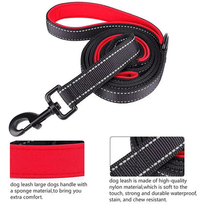 1.2/1.5/1.8m Two Handle Heavy Duty Double Handle Nylon Dog Leash For Training Control Guard Rope Walking Cats Dogs Harness Lead