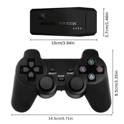 Retro Spelkonsol M8 Game Stick 64GB – 20 000 Spel 4K HDMI 2 Trådlösa Kontroller PS1/SNES/NES/GBA TV & PC