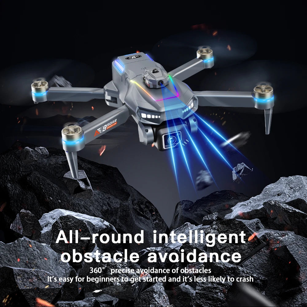 AE19 Drone, High-Definition Dual Camera, 8K Professional Obstacle Avoidance, Folding Quadcopter Toy, Remote-Controlled Aircraft