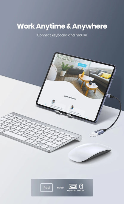 TOPK USB-C till USB-A OTG-adapter – dataöverföring och laddning
