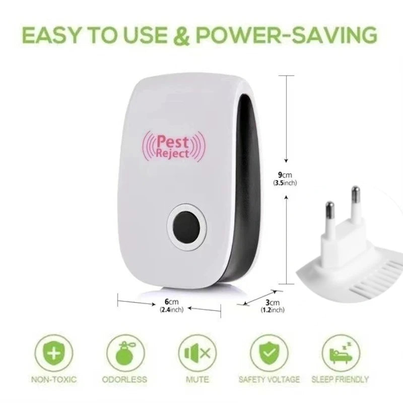 Ultrasonic Rat Destruction Mosquito Killer Repellent Pest Control Safe Effective For Home Garden Indoor Outdoor Insect Repeller