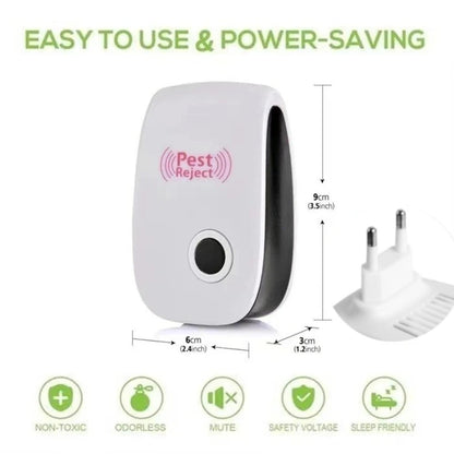 Ultrasonic Rat Destruction Mosquito Killer Repellent Pest Control Safe Effective For Home Garden Indoor Outdoor Insect Repeller