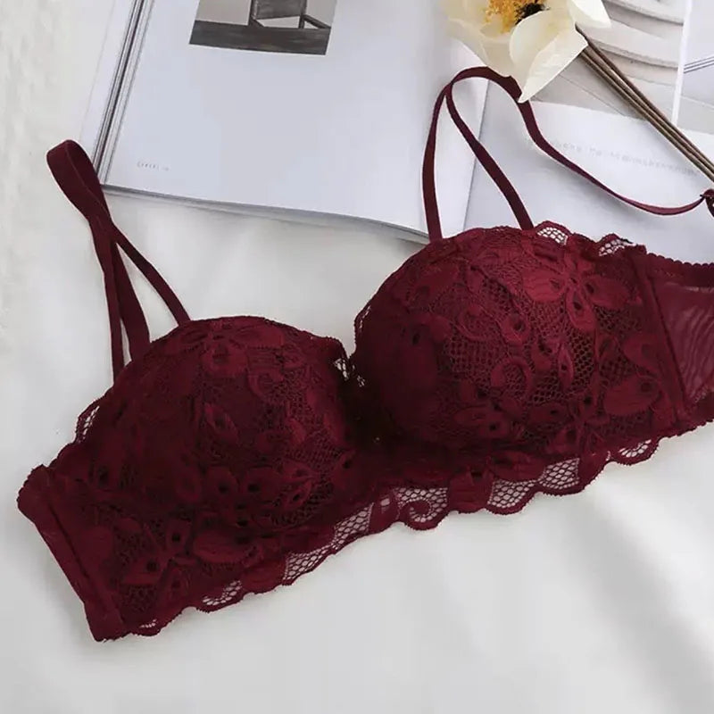 Female Lace Bralette Push Up A B Cup Bras Brassiere Sexy Detachable Strap Bra Women Underwear