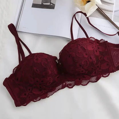 Female Lace Bralette Push Up A B Cup Bras Brassiere Sexy Detachable Strap Bra Women Underwear