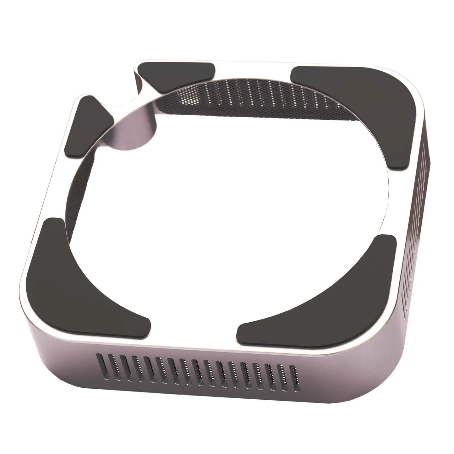 DOXONN Ställ för Mac Mini M4/M4 Pro – 360° Ventilation Dammskydd Halkfri Silikon PC+ABS Trådlöst Signal-vänlig, Silver