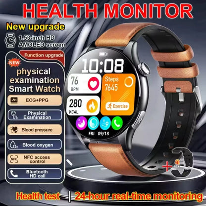 Sapphire Smartklocka 2026 – NFC, ECG+PPG, Blodsyre, Urinsyra, Blodtryck, 1,56" AMOLED, iPhone & Android