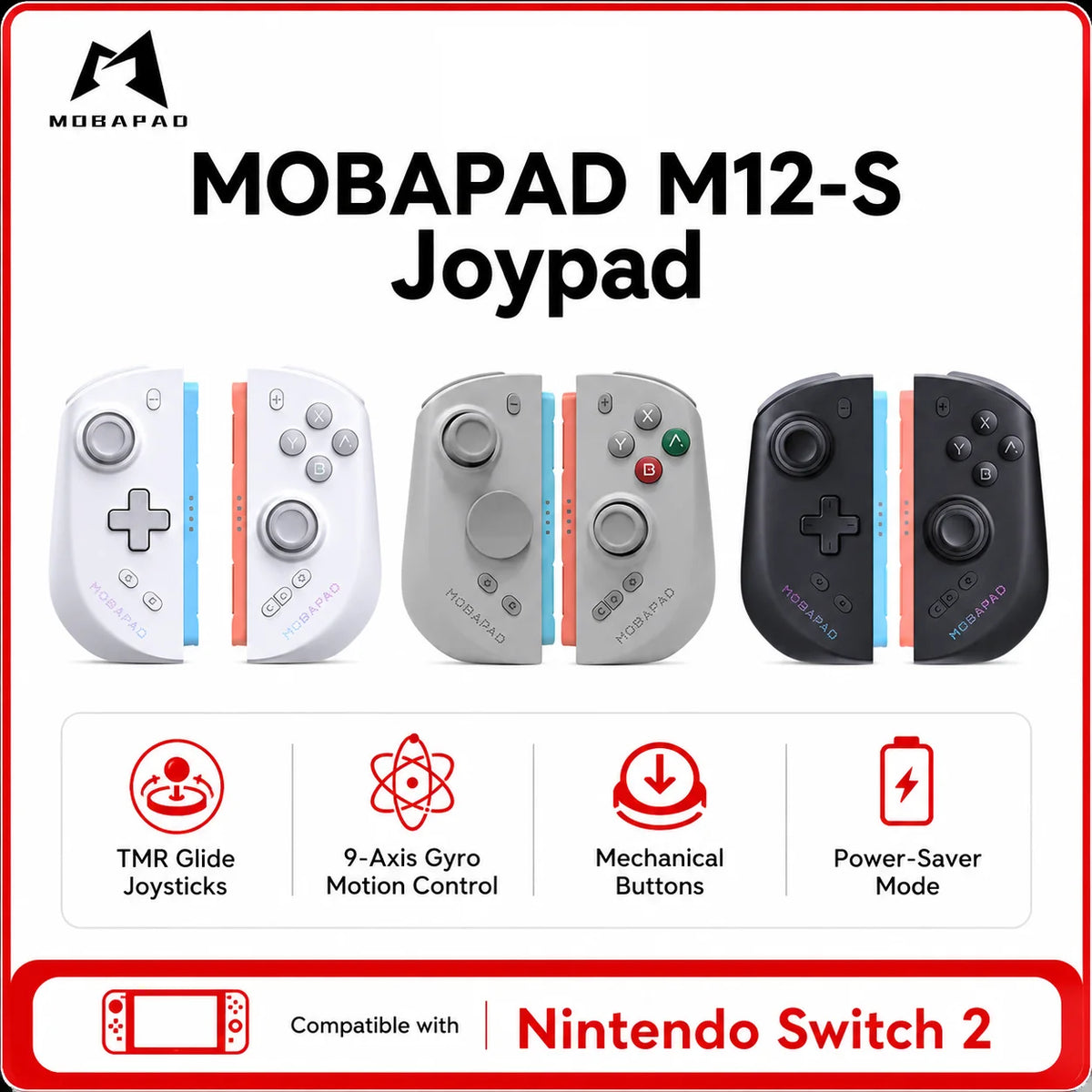 MOBAPAD M12 S / M12 HD Pro Controller för Nintendo Switch 2 – TMR Driftfria Joystickar Hall-Linear Triggers Remap Macro CE