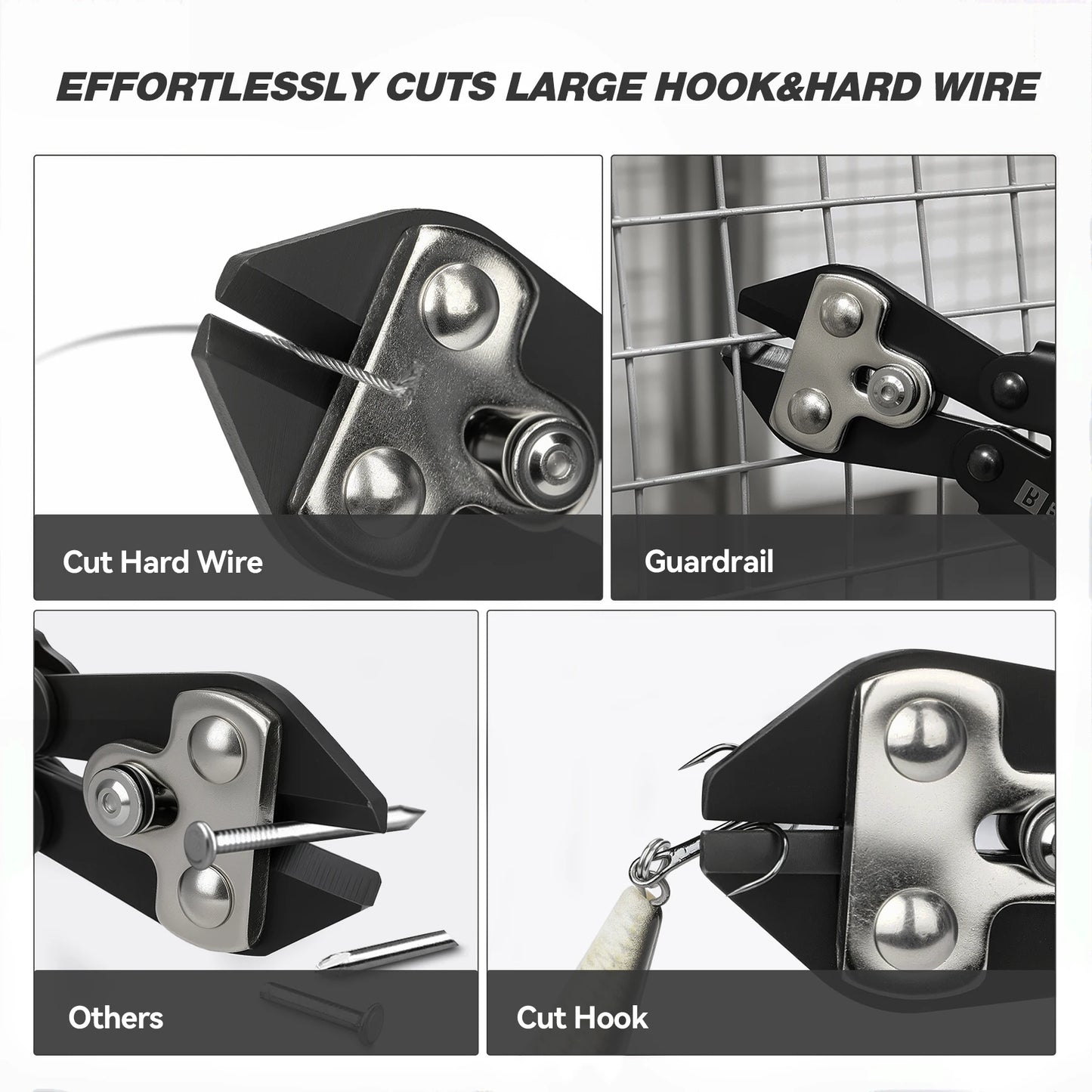 Booms Fishing XW43 Hook and Wire 8.5 inch Carbon Steel Cutter Pliers Easy To Cut For Fishing Hook Release Fish Fishing Tools