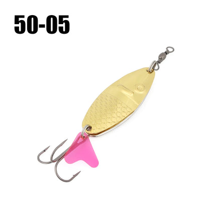 W.P.E Fishing Lure JIG Double Artificial Bait 8 Grams With Connector Three-anchor hook Metal sequins For fishing