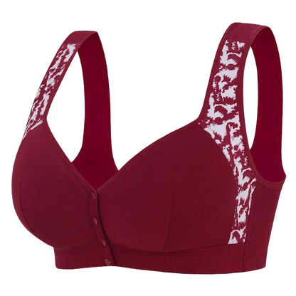 Plus Size Front Closure Wireless Comfort Bra - Seamless Full Coverage Easy on off Supportive E Cup Women's Bra 1XL-7XL