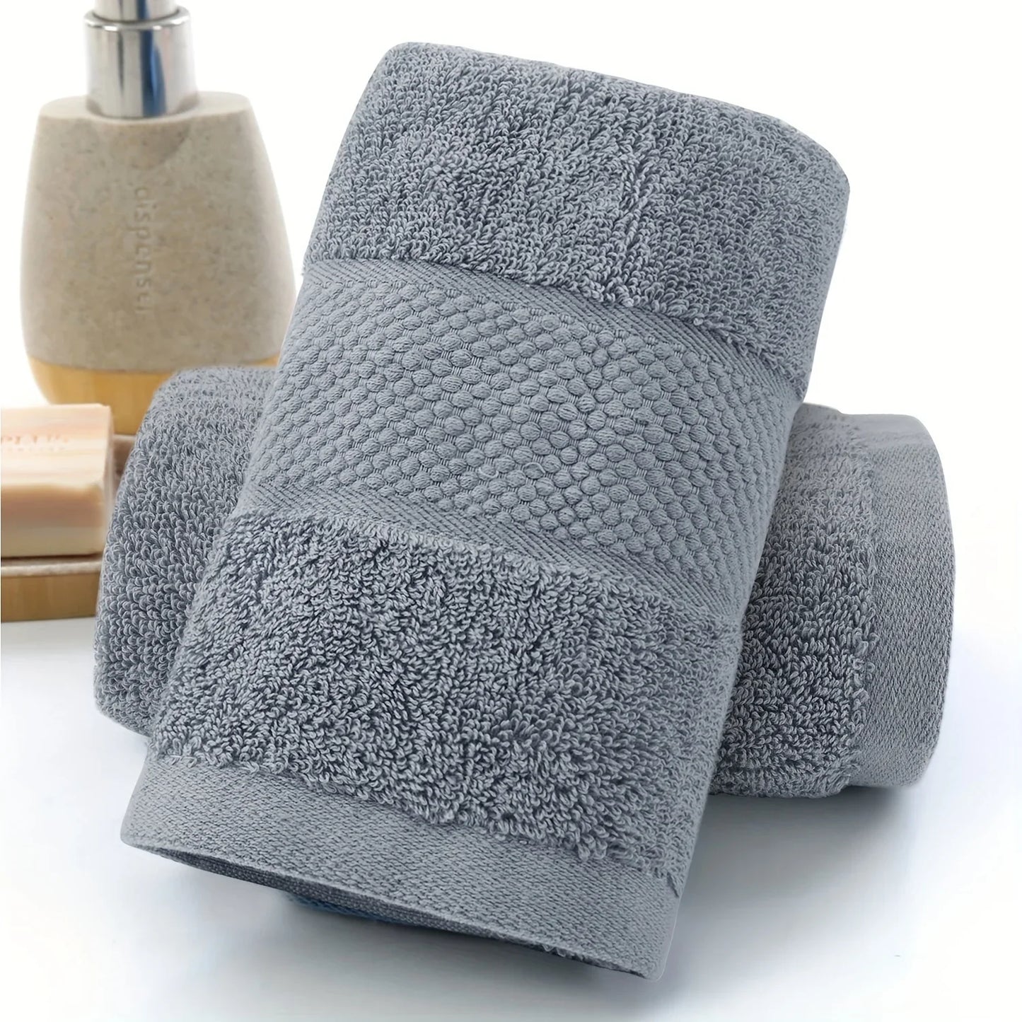Pure Cotton Bath Towel, Soft and Absorbent Multi-Purpose High-Quality Quick-Dry Bathroom Towel