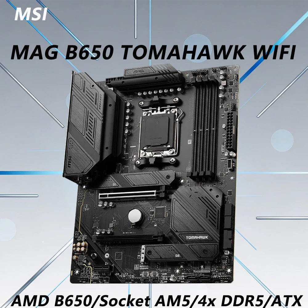 MAG B650 TOMAHAWK WIFI AMD B650 Motherboard AM5 CPU Support Ryzen 7 9800X3D 9 9950X 7 7800X3D 5 9600X 7 8700G DDR5 HDMI ATX PC