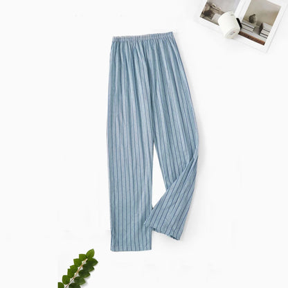 Herr Pyjamasbyxor Långa – Tunna Andningsbara Casual Hemmabyxor, 12 Färger M–6XL