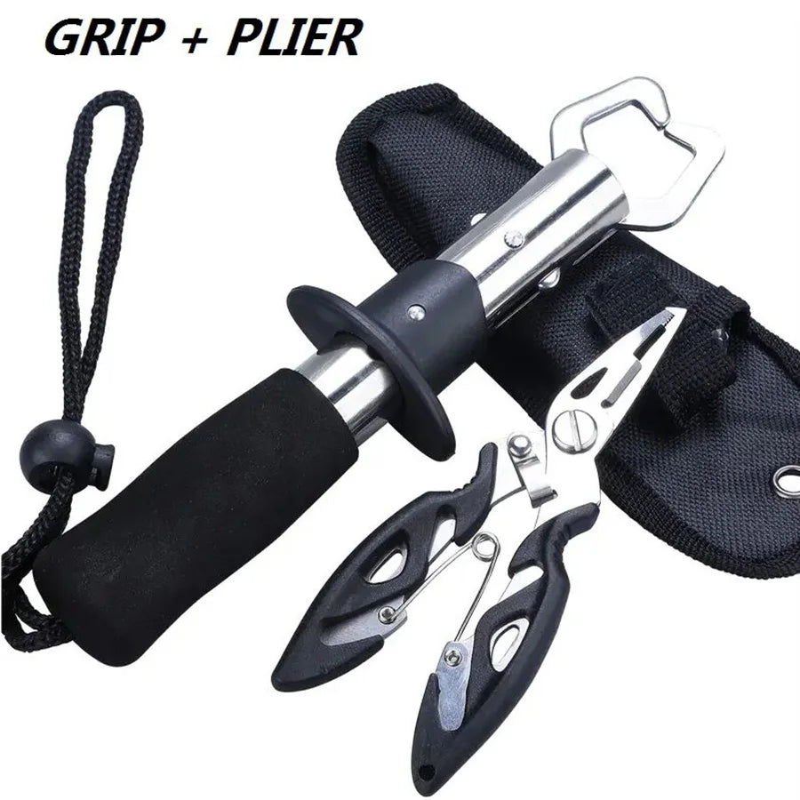 Cutter Plier Scissor Fish Gripper Plier Set Nipper Pincer Snip Fishing Lure Lipgrip Accessory Tool Clip Clamp Grabber Trigger