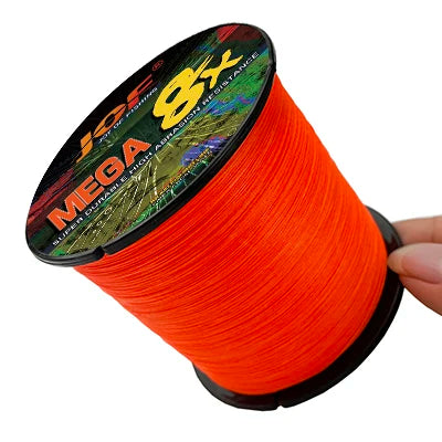 JOF 8 Strand 1000M 500M 300M 100M Japan Super Strong PE Braided Fishing Line Multifilament Braid Thread X8 18-78LBS