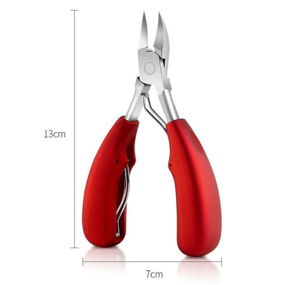 Professional Toe Nail Clippers Cutter Ingrown Toenail Tool Thick Nail Dead Skin Dirt Remover Super Sharp Curved Blade Nail Tools
