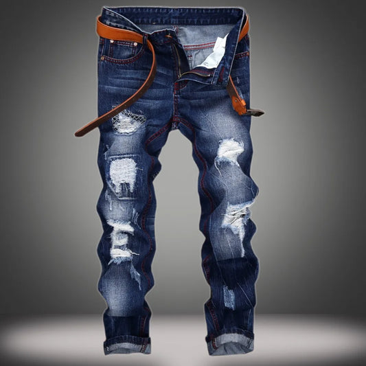 Herinjeans Långbyxor Denimbyxor Rak Modell Fickor Knapp Casual Höst