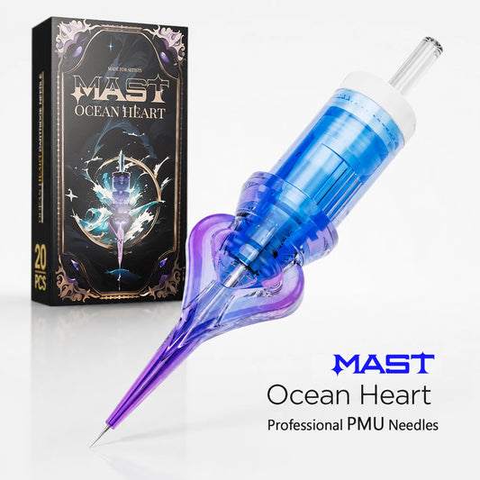 Mast Ocean Heart PMU Kassettålar 20-pack – RL/RLT/RLB/KF för Ögonbryn, Läppar & SMP 2026