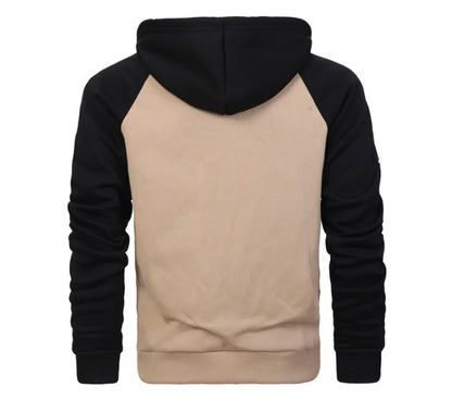 Sweatshirts Hooded Long Sleeve Men Hoodies Patchwork Outerwear Spliced Casual Loose Fit Sports Pockets Zipper Cardigan 2025