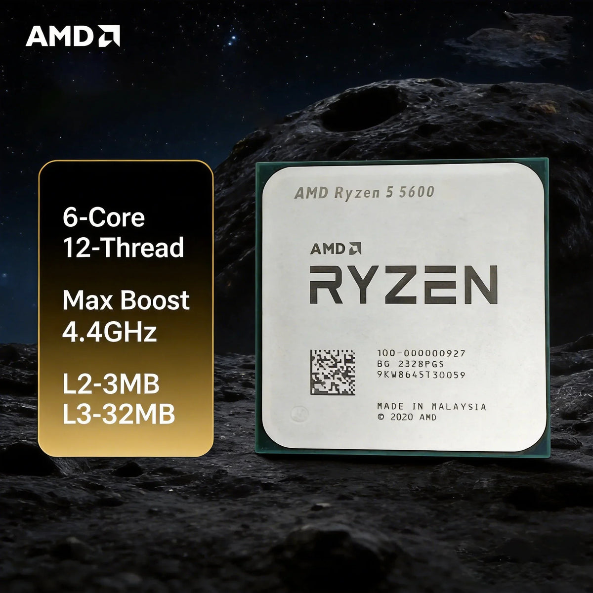 Cost Effective AM4 Upgrade CPU AMD Ryzen 5 5600 6 Cores 12 Threads 7NM Zen3 32MB Cache Desktop PC Chip Without Box