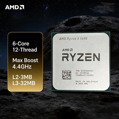Cost Effective AM4 Upgrade CPU AMD Ryzen 5 5600 6 Cores 12 Threads 7NM Zen3 32MB Cache Desktop PC Chip Without Box