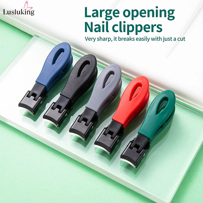 Large Jaw 8mm Openning Nail Clipper Thick Hard Special Nail Cutter Stainless Steel Manicure Tools Toe Cutter Trimmer Anti-Splash